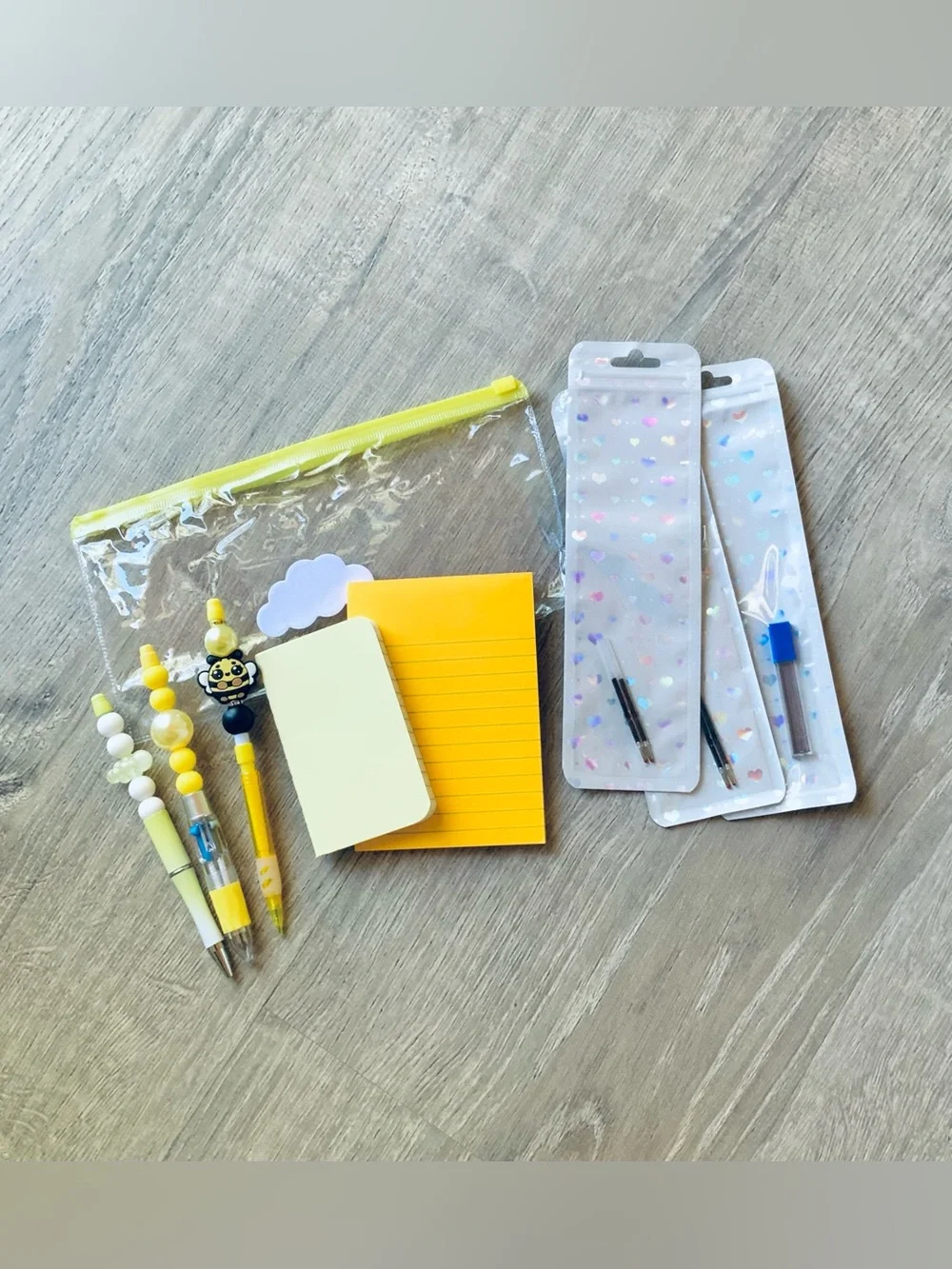 Homemade Crafted clear zip